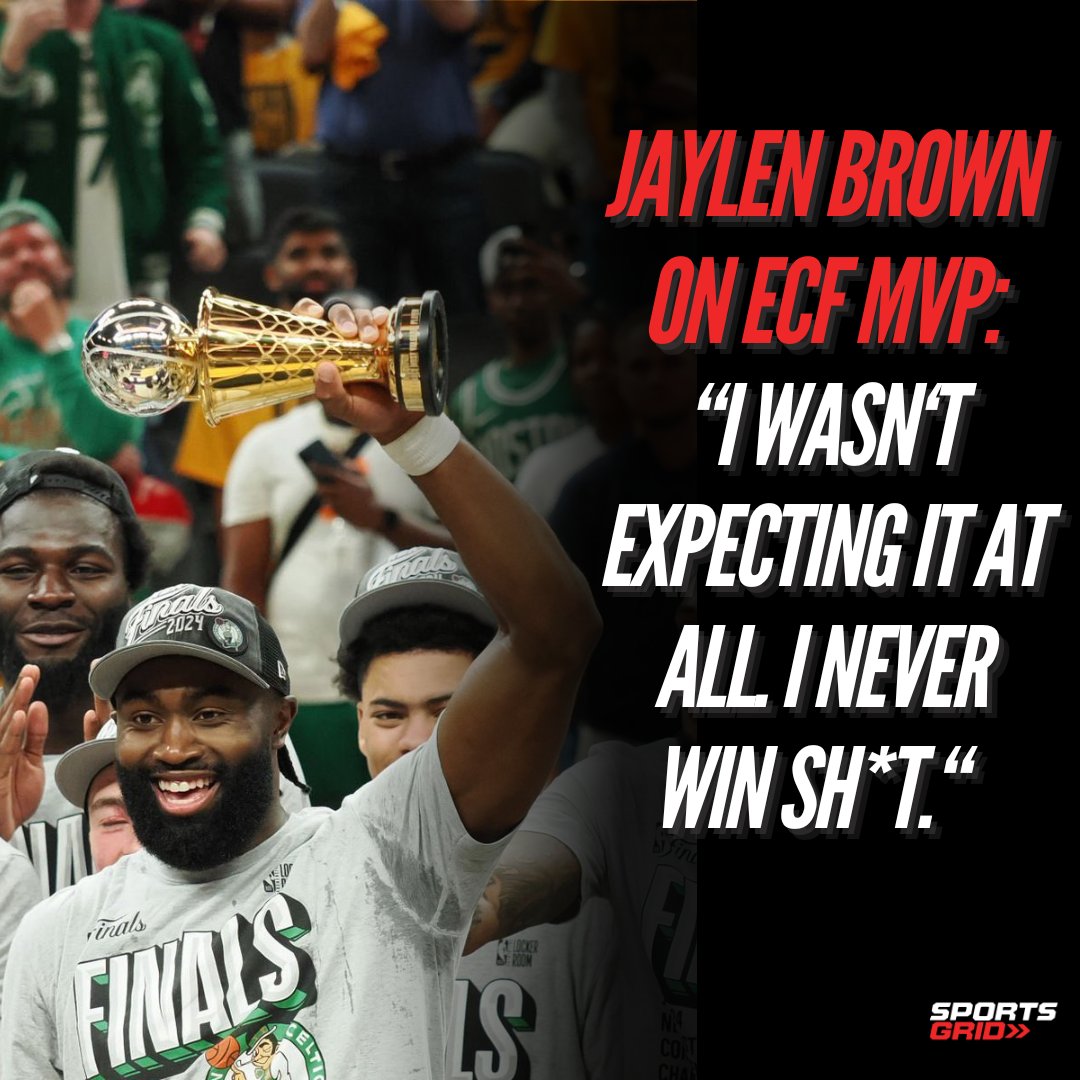 SportsGridTV's tweet photo. Jaylen Brown was +550 pre-playoffs and +350 before the series with the Pacers to win the ECF MVP. 

Where did the odds change? After his 40-point performance in Game 2 where he shifted to -125 on @fdsportsbook 

#AllInCeltics #DifferenHere https://t.co/3S2hdedVyJ