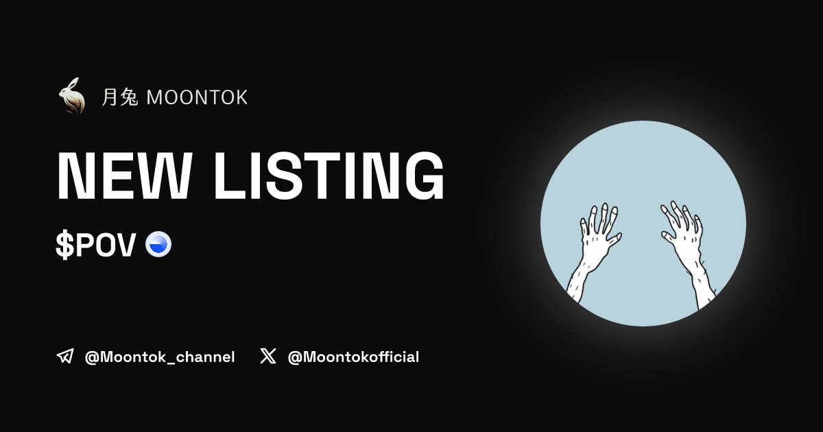 ⚡ 月兔雷霆 - Moontok Xpress

Degen Point Of View ($POV)
moontok.io/coins/degen-po…

0x4c96A67b0577358894407AF7Bc3158fC1DfFbeB5

LIQ: $178,835 | MC: $720,468

#altcoin #memecoins <a href="/POVdegen/">Degen POV</a> @moontokofficial