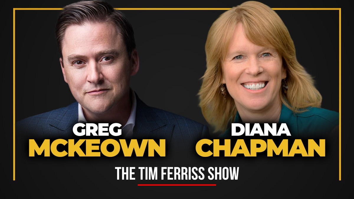 NEW podcast episode is up!   

"Greg McKeown and Diana Chapman"  

This episode is a two-for-one, and that’s because the podcast recently hit its 10-year anniversary and passed one billion downloads. To celebrate, I’ve curated some of the best of the best—some of my