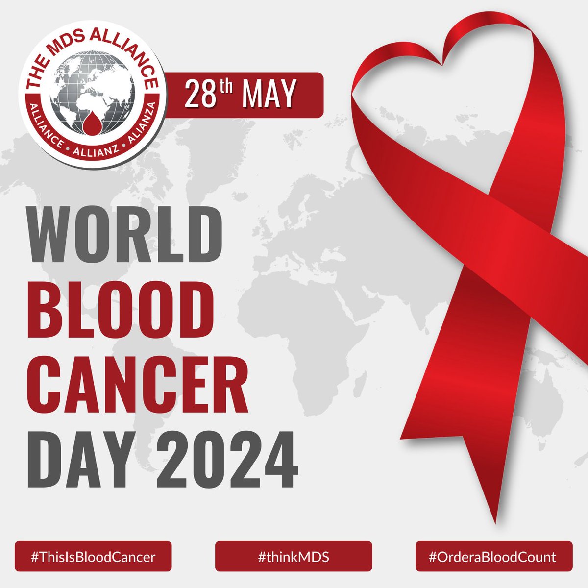 Today is #WorldBloodCancerDay! Join us in raising awareness and supporting those affected by blood cancer, including #MDS. Remember, you can make a difference by donating blood or bone marrow. Together, we can bring hope to those fighting blood cancer.