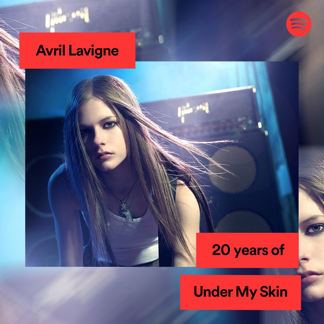 It’s hard to believe @AvrilLavigne’s Under My Skin turns 20 this year 🖤 Revisit the album today spotify.link/undermyskin