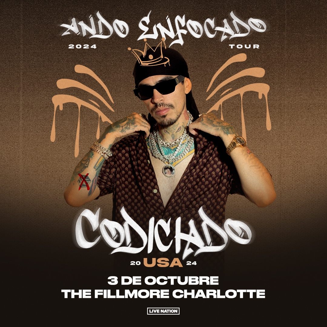 Codiciado: Ando Enfocado Tour on 10/3 at The Fillmore!

LN Presale 
5/30 at 10 am | Code: SOUNDCHECK

On Sale
Fri. 5/31 at 10 am | livemu.sc/4dV80fZ