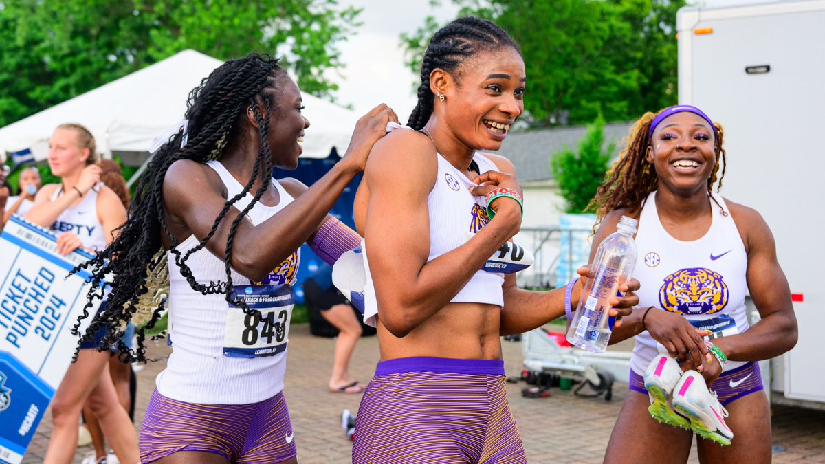 The ONLY freshman in the nation (man or woman) to punch tickets in the 100m, 200m and 4x100 to the NCAA Outdoor Championships. ✨

God bless <a href="/TimaGodbless/">Tima Godbless</a> .