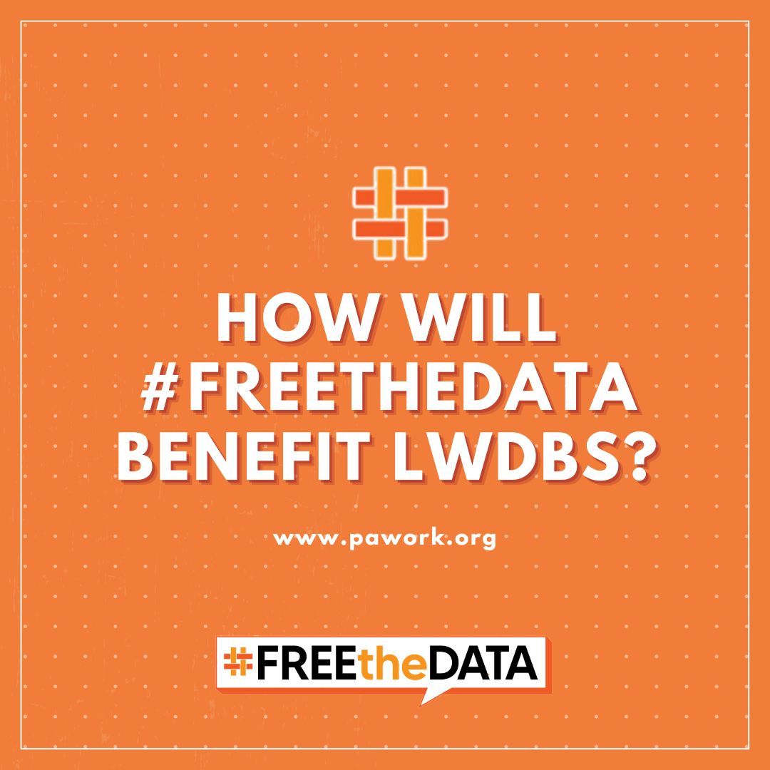 paworkforce's tweet image. #FreetheData will help LWBDs develop the strongest, most responsive strategies for workers, job seekers, and businesses. They will be able to react to real-time economic changes and make sure that the programs in place work for their customers. 📈💼 

#WorkforceDevelopment