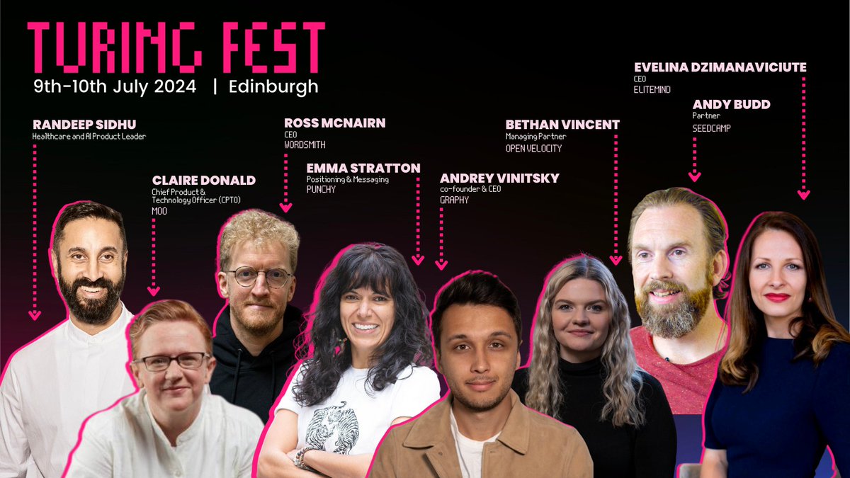Just when you thought it couldn’t get any better…🔥🔥

We are incredibly excited to add these industry pros to Turing Fest!
<a href="/mr_randers/">Randeep Sidhu</a>, <a href="/andybudd/">Andy Budd</a>, <a href="/Scottish_Claire/">claire d</a>, <a href="/andreyvinitsky/">Andrey Vinitsky</a>, <a href="/Evelina_dzi/">Evelina Dzimanaviciute</a>, <a href="/rossmcnairn/">Ross McNairn</a>,<a href="/EmmaStratton_1/">Emma Stratton</a>, <a href="/BethanVincent/">Bethan Vincent</a>. Book NOW👉 hubs.ly/Q02yC_fw0