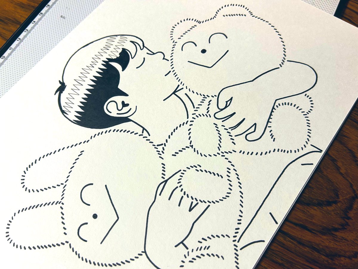 紙に清書 