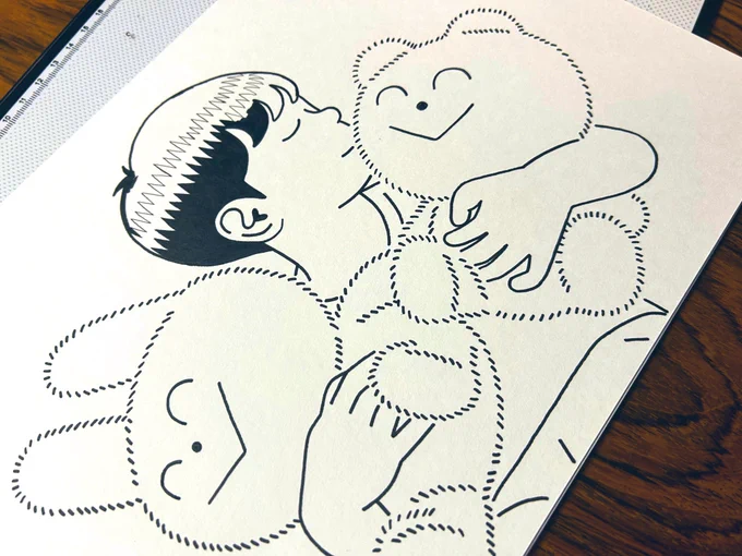 紙に清書 