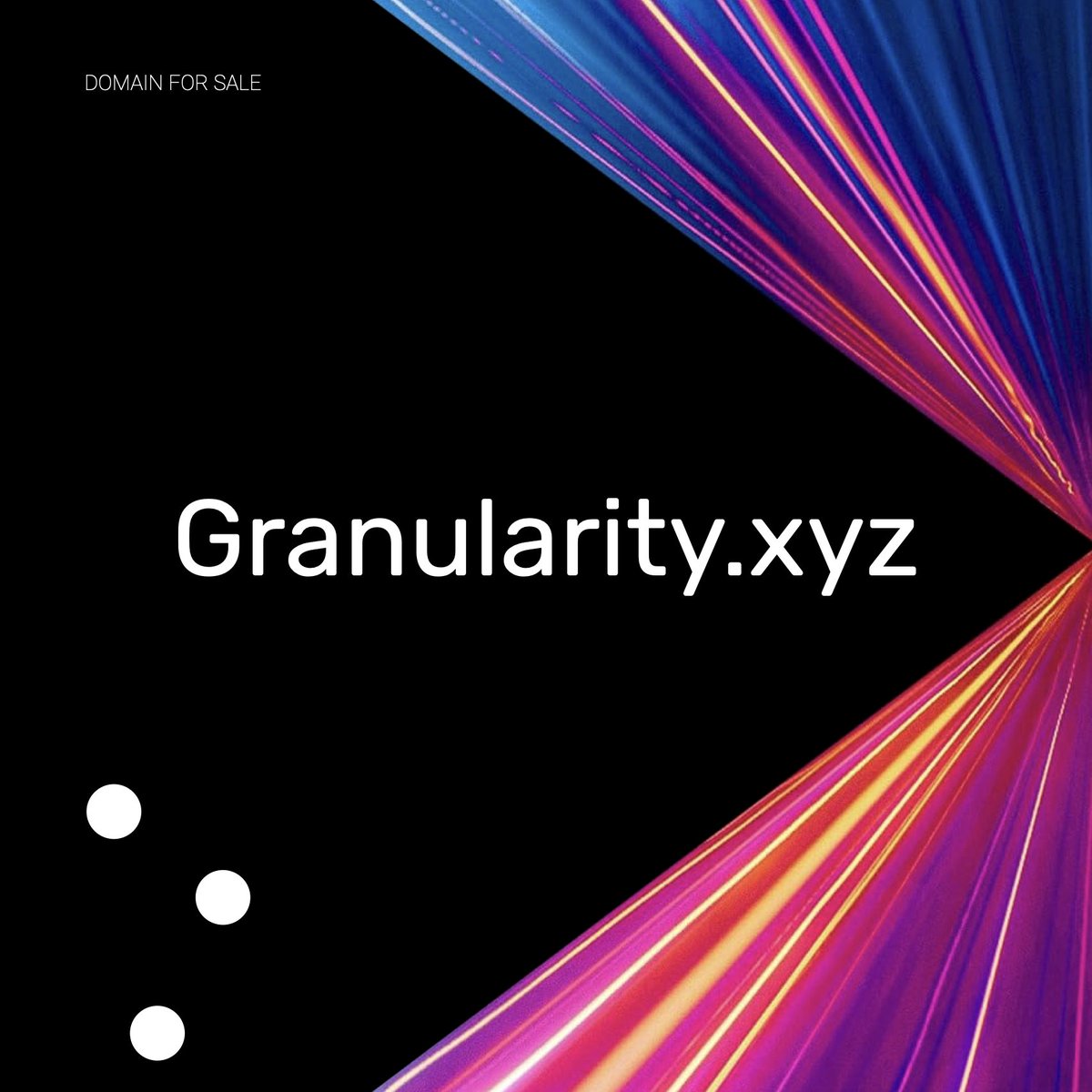 🌐  Granularity.xyz 
⭐️  ꜰᴏʀ ꜱᴀʟᴇ

#domains #DomainNames #web3 #web5 #AI #Granularity #Dashboard #DataTools #AiAPI #Summarization #Docs #AiDoc #Deltalake #DataWarehouse #DeltaTables #Visualization #Analytics #Coding #AiDev #investorawareness 
__