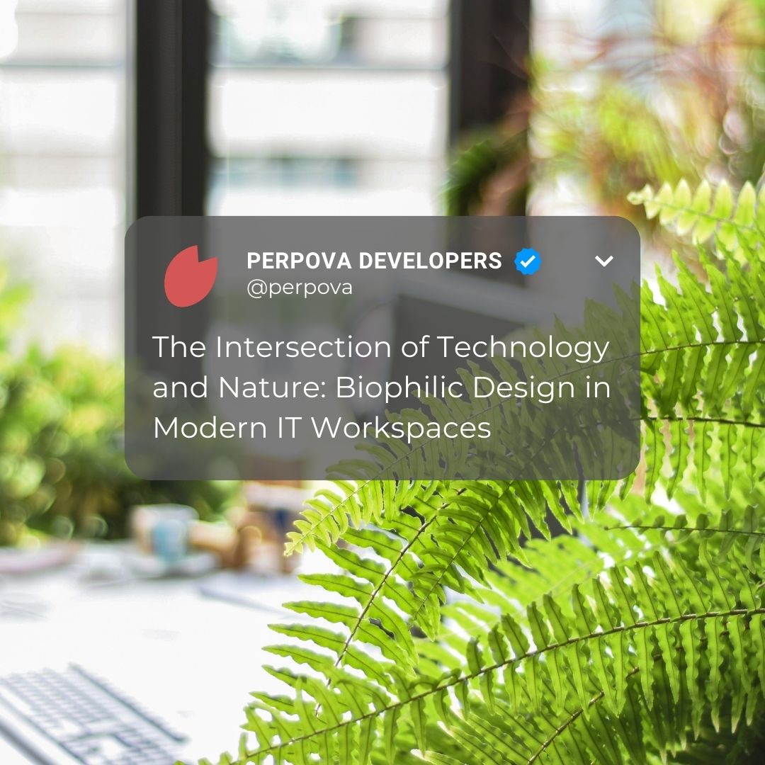 perpovacom's tweet photo. Discover how the fusion of technology and nature is revolutionizing modern IT workspaces! 🌿✨ Read our latest blog post on Biophilic Design in the workplace. 
https://t.co/cc3WmR9J2j

#NatureMeetsTech #BiophilicDesign #ITInnovation https://t.co/dEJ94PN9MS