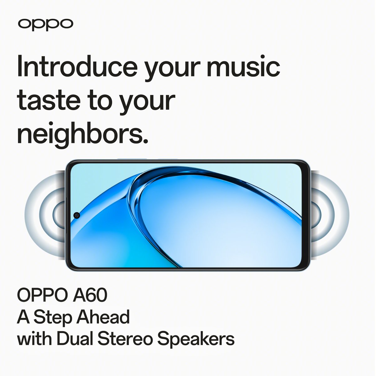 Turn up the volume and share the groove with the A60's Dual Stereo Speakers! 🎶

Get ready to introduce your music taste to the whole neighbourhood, with immersive sound that brings your favourite tracks to life. Let the music flow🎵🔊

#OPPOA60 #A60 #AStepAhead