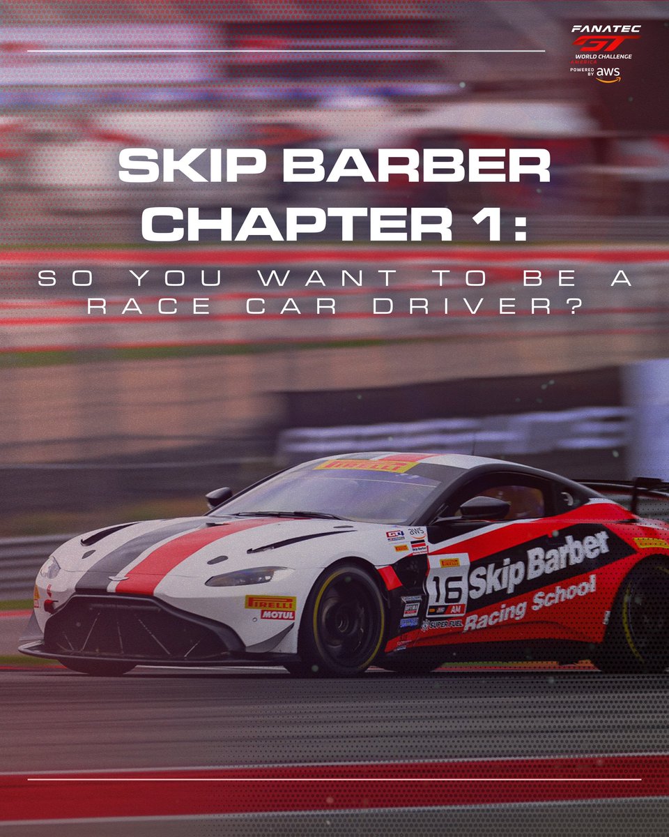 So you want to be a race car driver? Have we got news for you 🫵
Follow our six part series with Skip Barber Racing as we walk through the various elements of racing and how to apply them in your own life!
 
Chapter 1 is live now 📚  gt-world-challenge-america.com/news/941/a-six…
 
#FanatecGT