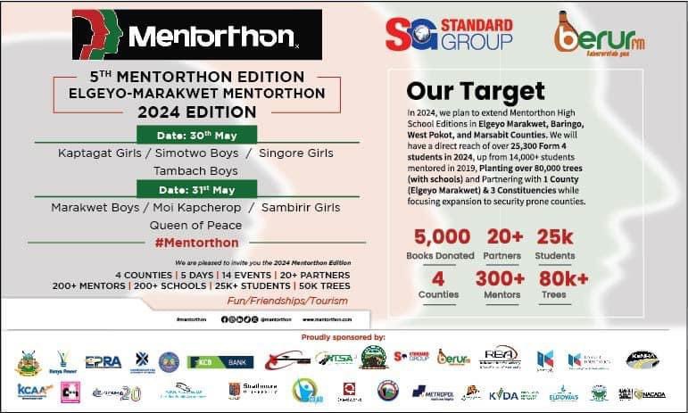 As part of our #mentorthon programming ,  I was glad to  I join Education stakeholders Including Principals from Elgeyo Marakwet, Elgeyo Marakwet Count represented by Wakili Waziri CECM Thomas Maiyo, TSC, Ministry of Education and our  Mentorthon 2024 Partners who made joint