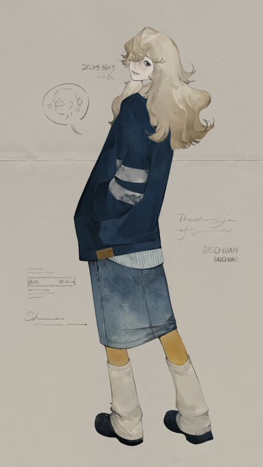 「from behind long sleeves」 illustration images(Latest)