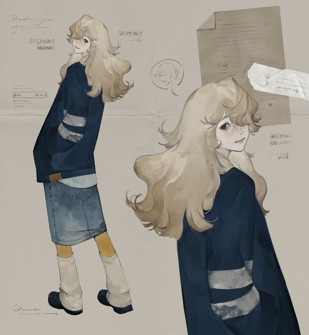 「blue skirt」 illustration images(Latest)｜5pages