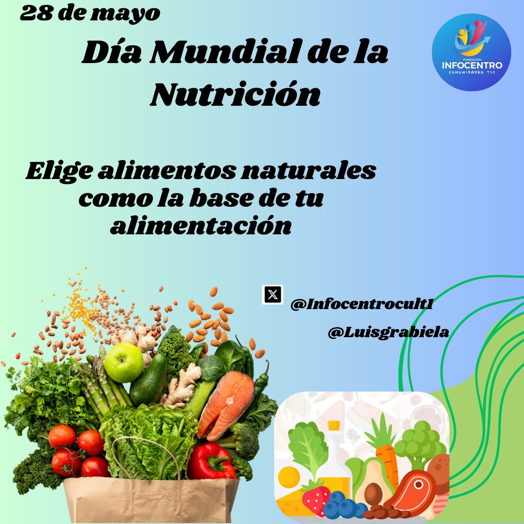 #28May | Hoy es el Día Mundial de la Nutrición. La nutrición es el proceso por el cual el cuerpo asimila los alimentos y líquidos ingeridos, para el crecimiento, funcionamiento y mantenimiento de las funciones vitales. @Gabrielasjr @luisinfoVen @BrigadasCHCH @BcCojedes @corocor2