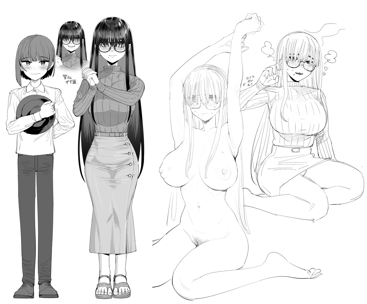 こんなキャラデザばっかしているよ。(デカ女ブームに便乗) 