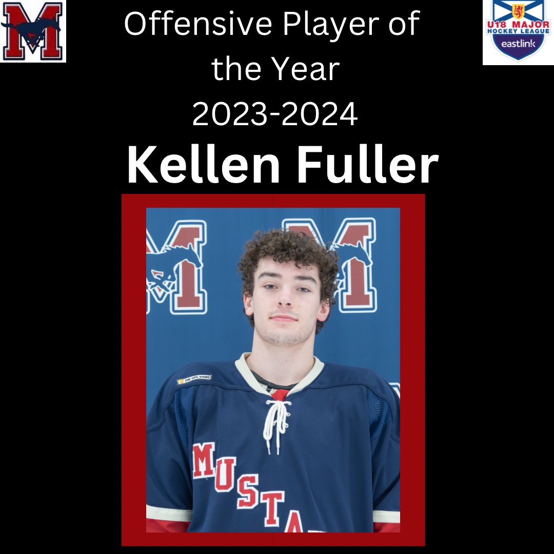 Mustangs 23-24 Award winners: 

MVP - Angus Arnold
Offensive Player - Kellen Fuller
Defensive Player - Lucien Doucette
Coaches Award - Luke Crotty
Team Player - Drew Muise
Rookie of the Year- Noah Muise
Offensive Rookie - Carter Sullivan
Defensive Rookie - Dylan Paplinskie