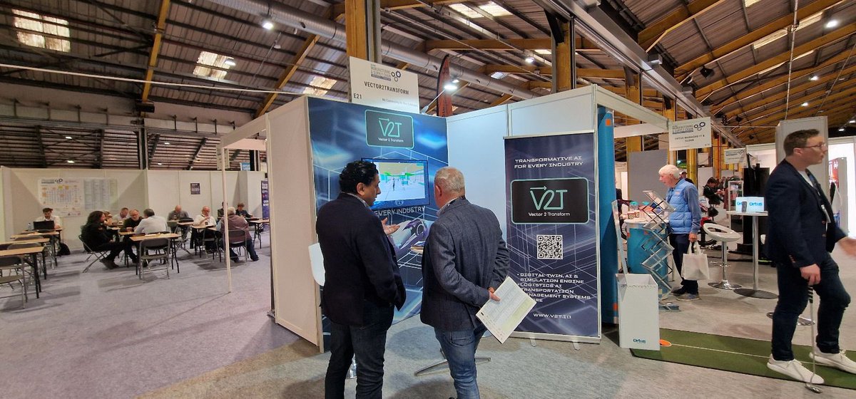 V2Tdigital's tweet photo. Excited to be a part of the @NationalMSC Conference and Exhibition in Dublin today! Are you attending? Drop by the V2T stall and have a chat with our team! 

#ManufacturingExpoIRE #DigitalTwin #Logistics #Manufacturing https://t.co/7m4521glbX