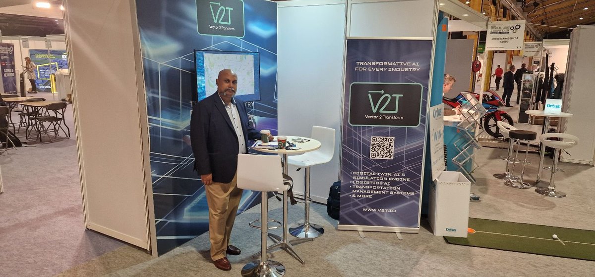 V2Tdigital's tweet photo. Excited to be a part of the @NationalMSC Conference and Exhibition in Dublin today! Are you attending? Drop by the V2T stall and have a chat with our team! 

#ManufacturingExpoIRE #DigitalTwin #Logistics #Manufacturing https://t.co/7m4521glbX