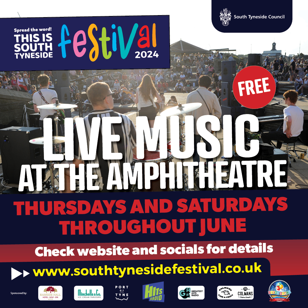 The summer festival is starting this Saturday with Live Music at the Amphitheatre Slate Label + Platonic, 7-9pm. We cannot wait to see everyone there! 🥳🌞🎼 Find out what's on at southtynesidefestival.co.uk #SouthTyneside