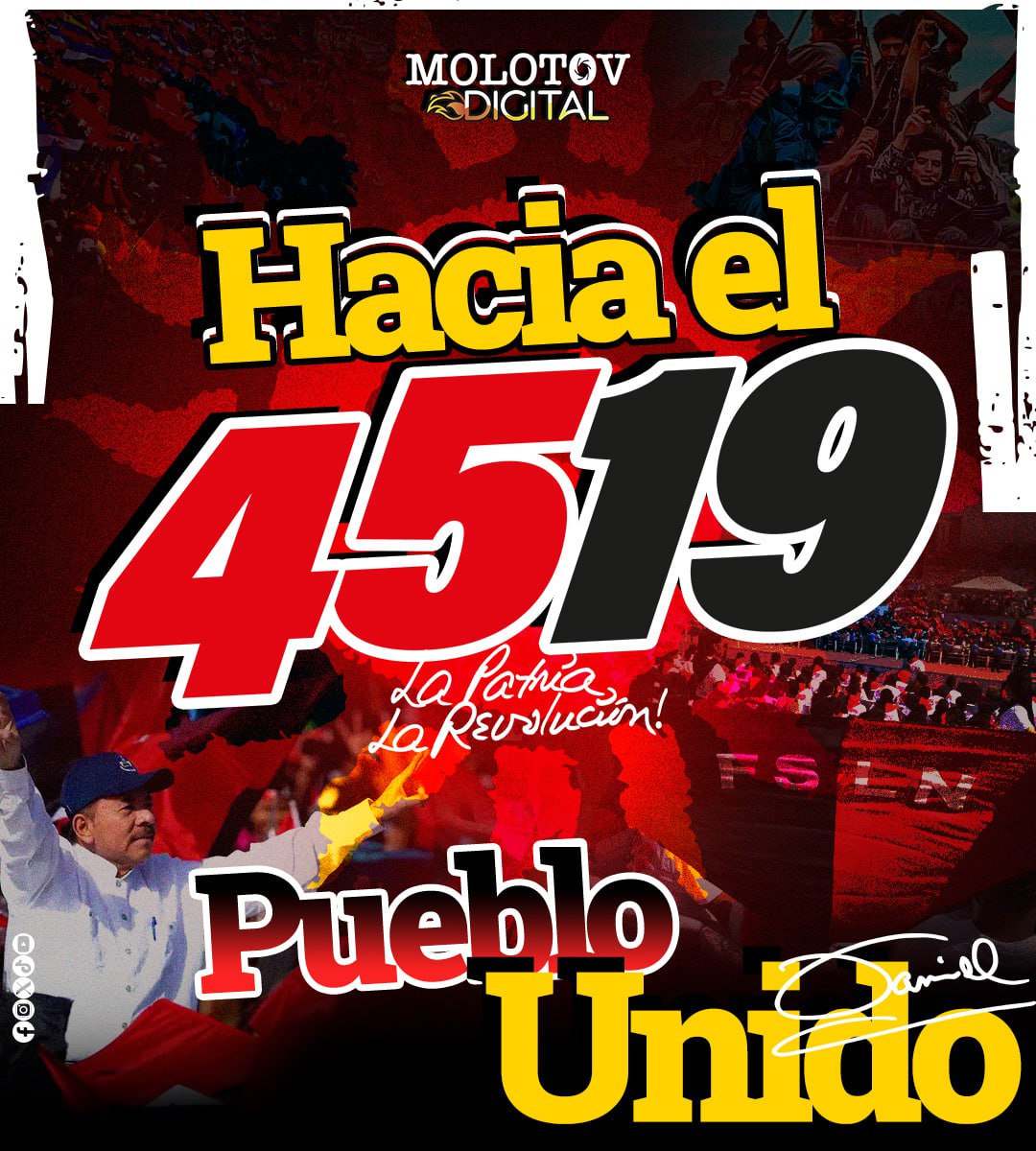 #BuenosDias Militancia 🔴⚫️ pueblo de #Nicaragua 🇳🇮 listos para conmemorar los 45 años del Inicio de la Ofensiva Final Insurreccional que derrocó a la tiranía somocista.

#SoberaníayDignidadNacional