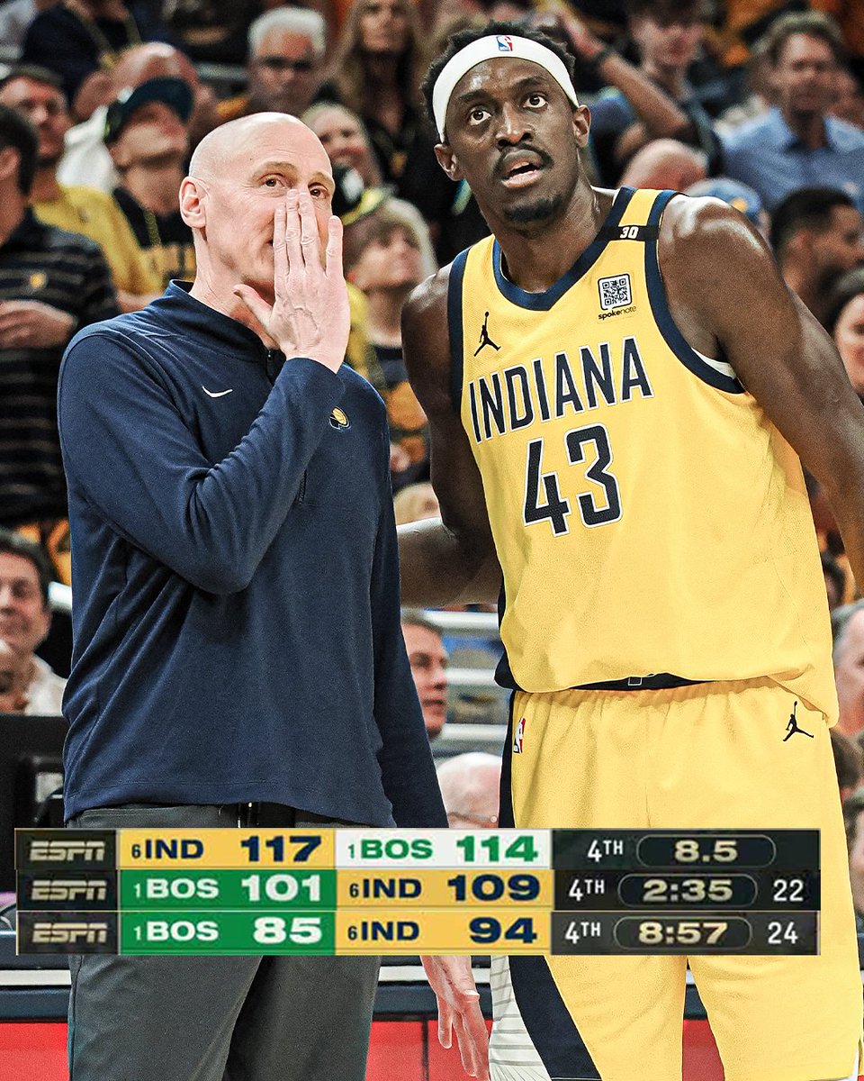 The Pacers couldn't hold on to multiple 4th quarter leads in the ECF.