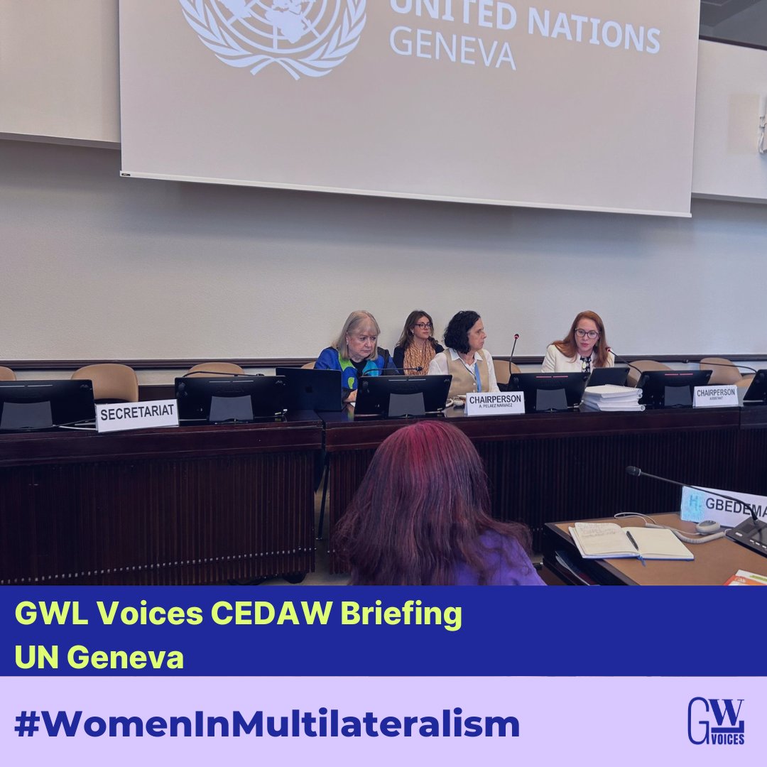 🚨 Today #GWLVoices @SusanaMalcorra, @mfespinosaEC, and @flaviabustreo briefed #CEDAW on the importance of women’s representation in the international system and the need for more #WomenInMultilateralism. 🌍✊ gwlvoices.com/data/