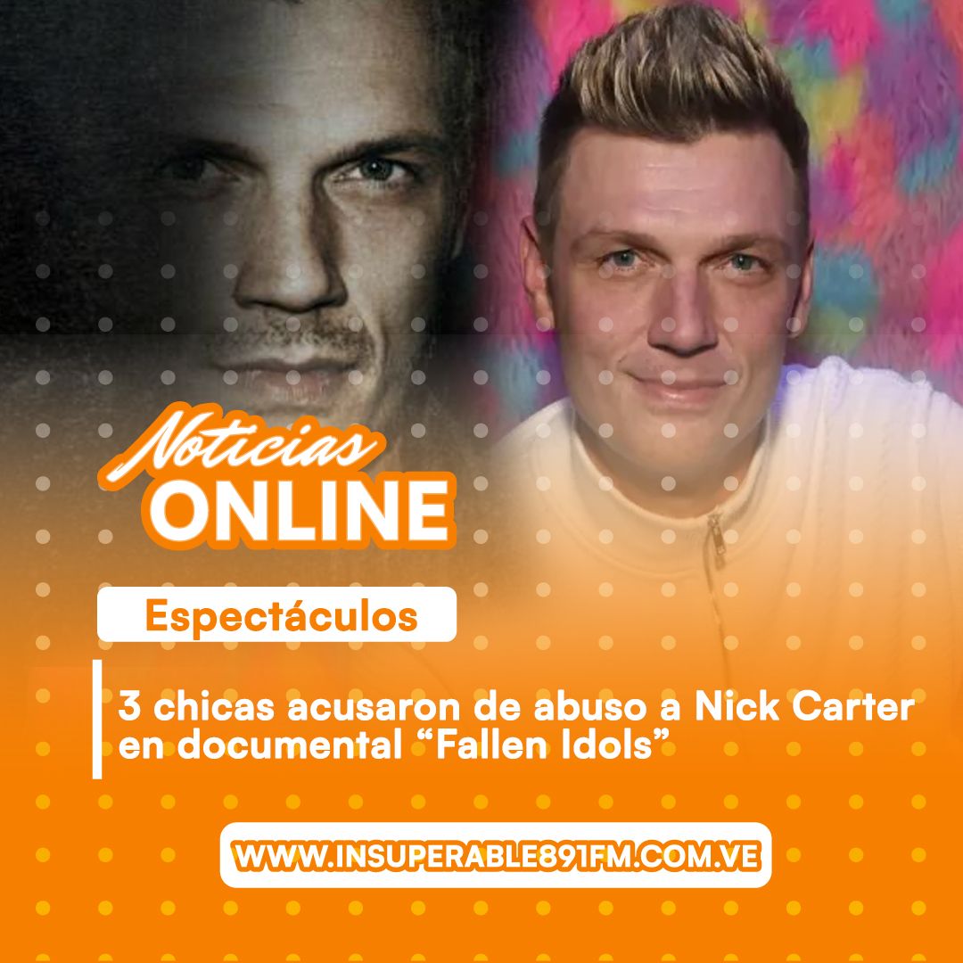 C_OYEFM's tweet photo. El documental presenta los relatos de tres mujeres que afirman haber sido agredidas sexualmente por Nick Carter. Las mujeres describen en detalle sus experiencias, alegando que Carter las agredió mientras eran menores de edad. Nick Carter ha negado todas las acusaciones https://t.co/q0NvAuaaC7