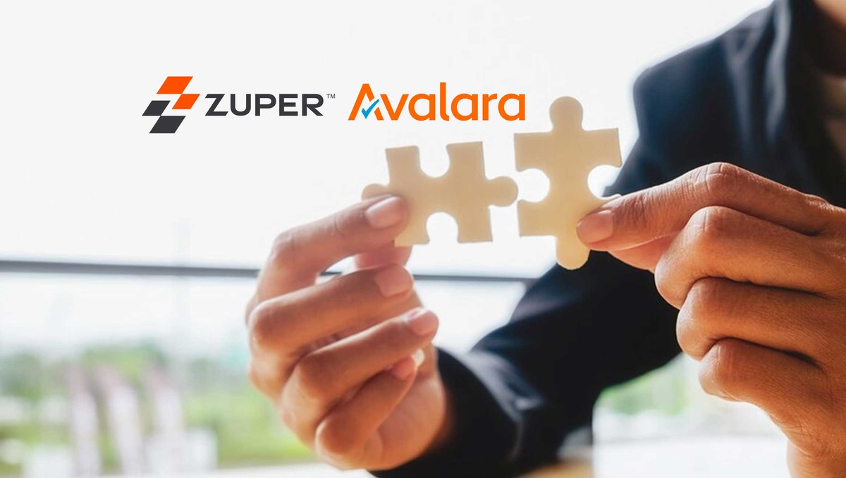 Zuper Announces Integration with Avalara to Provide Automated Tax Management Capabilities for Field Service Teams ow.ly/6jMr50RYqXy #sales #B2Bsales #B2BTech #B2B #salestech #Zuper #Avalara