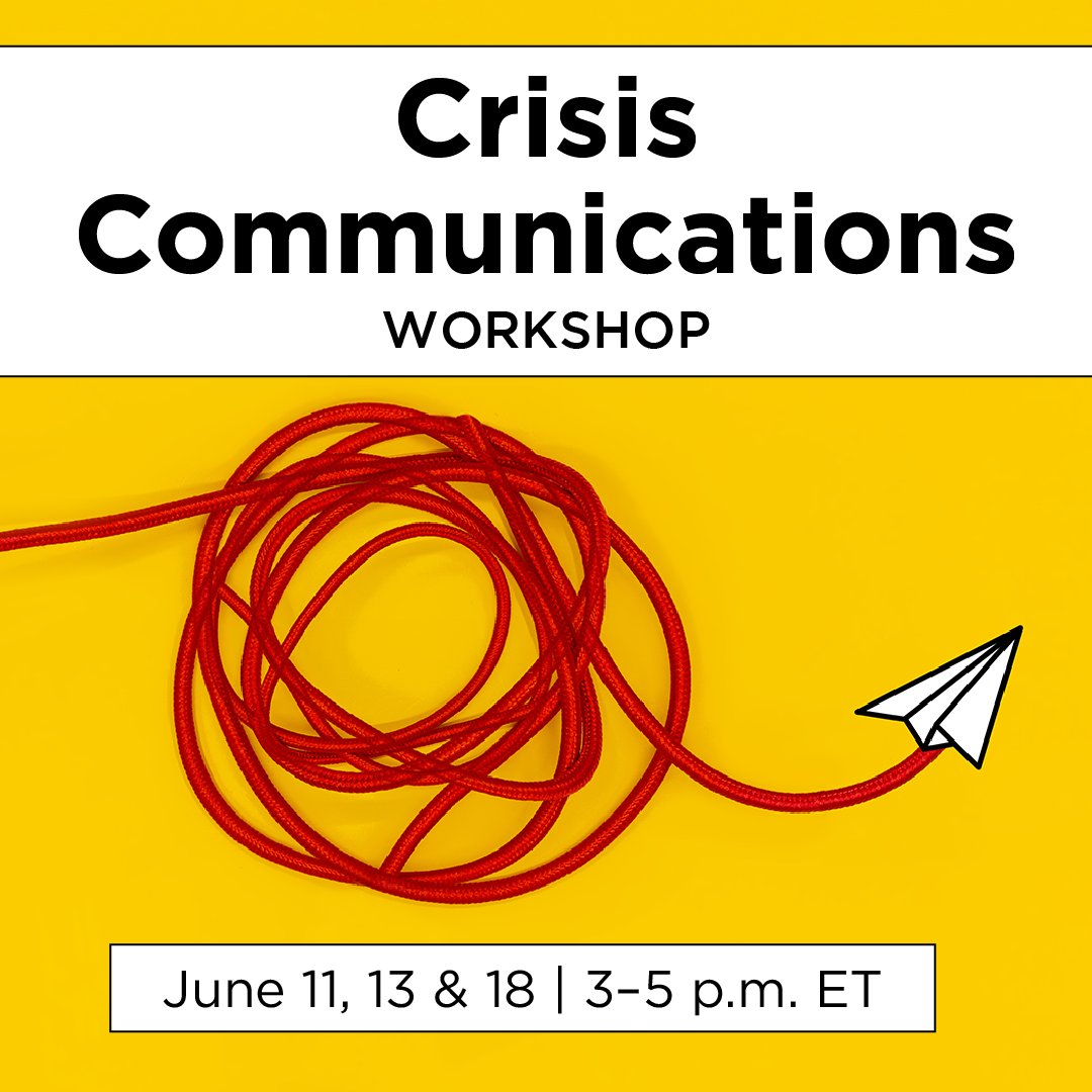 Dealing with a crisis is one of the most stressful parts of a communicator's job. Prepare yourself for the inevitable challenges by taking our workshop - starting in just two weeks! Register today: prsa.org/event/2024/06/…