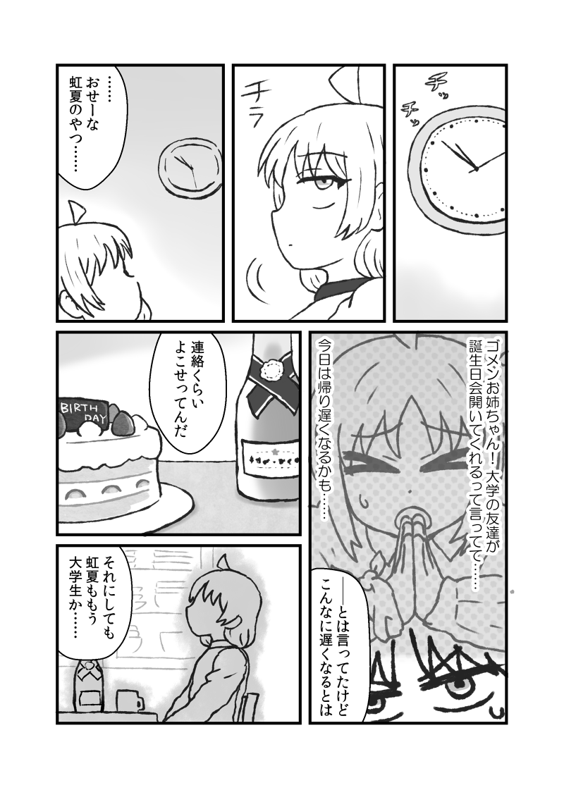 虹夏ちゃんが大学生になってからはじめて迎える誕生日の話

#伊地知虹夏生誕祭
#伊地知虹夏生誕祭2024
#ぼっち・ざ・ろっく 