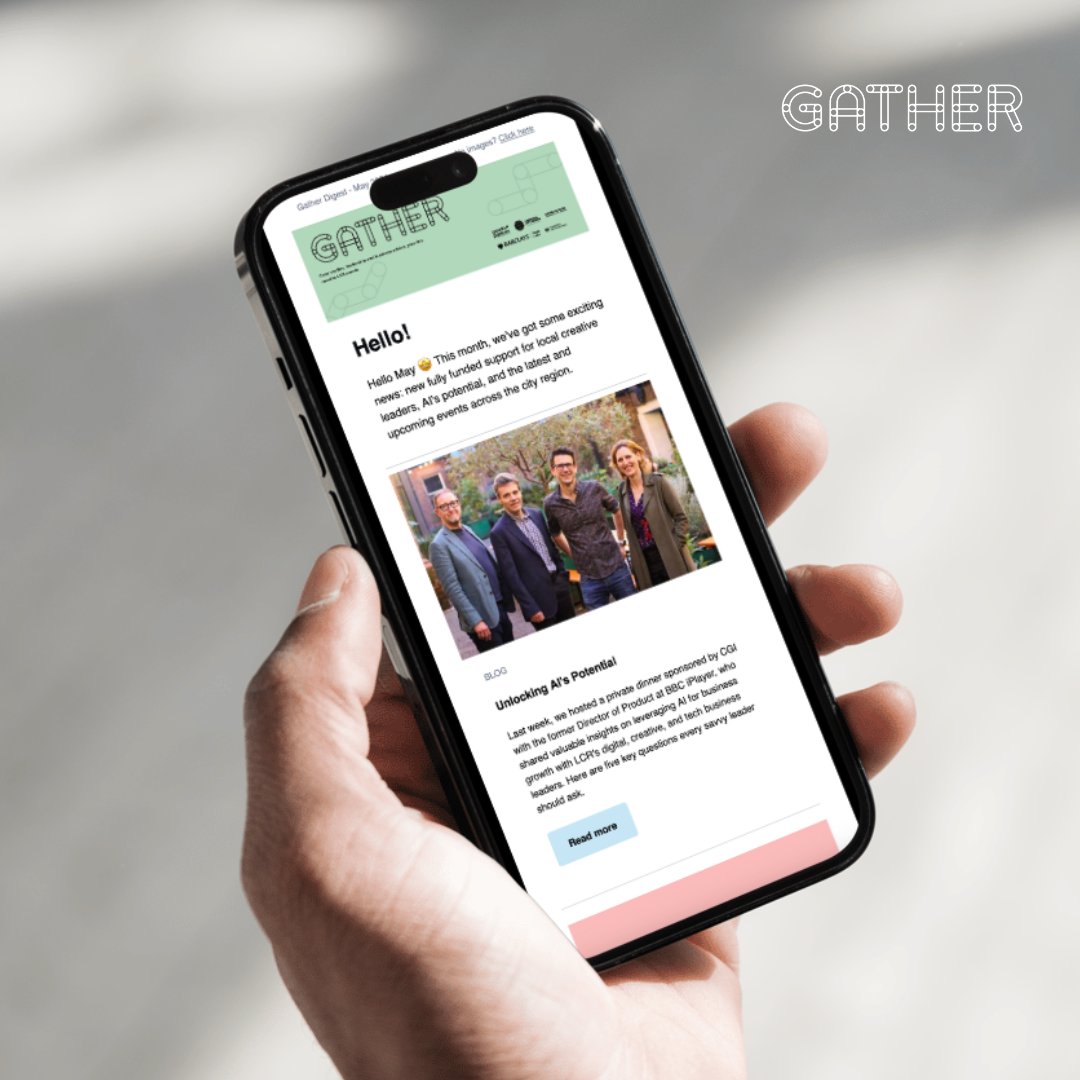 Want the latest:

✔️ Community news?
✔️ Views?
✔️ Sector insights?

Sign up to the monthly #Gather digest newsletter here: confirmsubscription.com/h/d/DC8D154F5A…

#gatherlcr #liverpoolbusiness
