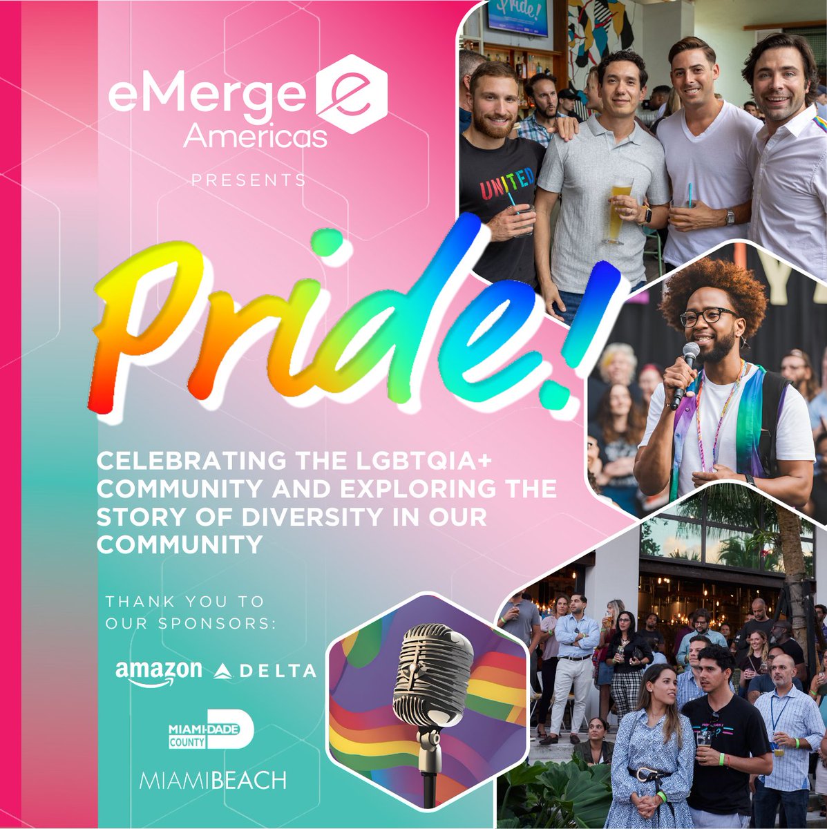 Join us on #June 11th alongside Chris Adamo + Natalia Martinez-Kalinina’s “#MiamiTech Happy Hour celebrating the LGBTQIA+ community and exploring diversity. Enjoy an evening of networking, music, light bites, drinks and a live pitch competition. 🌈 RSVP ➡️