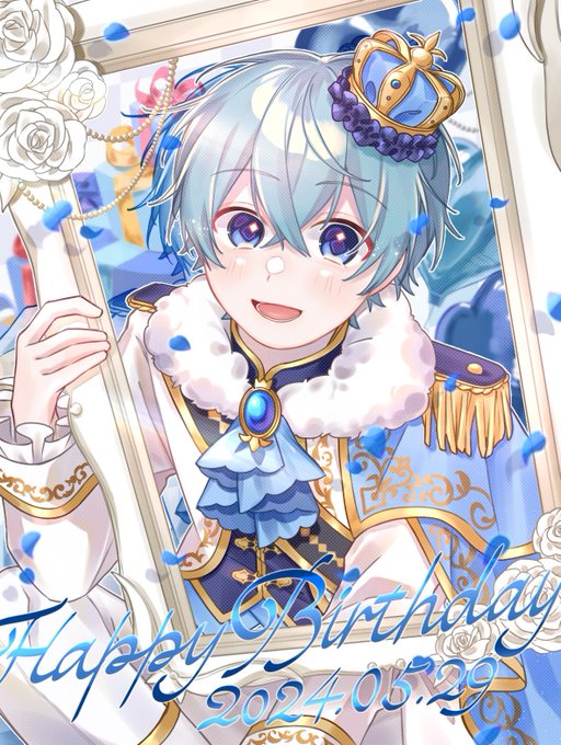 「blue eyes happy birthday」 illustration images(Latest)