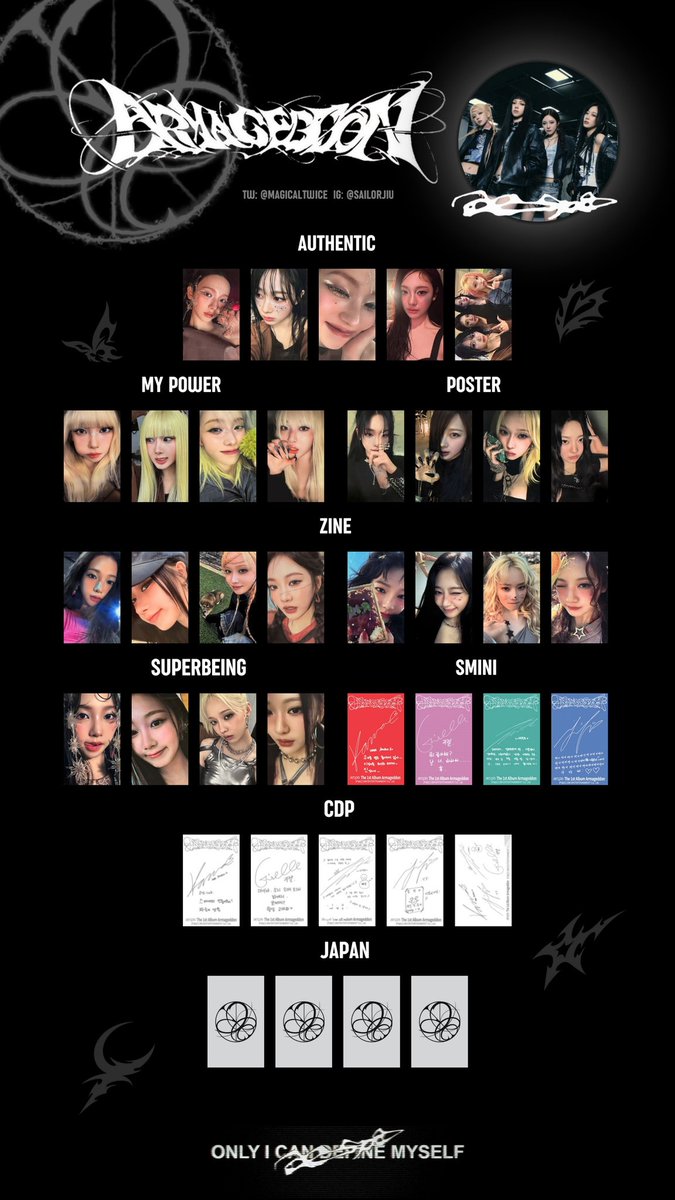 Aespa Armageddon Full Photocard Template Karina Giselle Winter