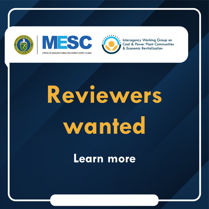 Make an impact with @Energy! We're seeking diverse experts to join the §48C Tax Credit Program application review process. Help create jobs, reduce emissions, and boost domestic clean energy production. Learn how you can contribute as a Round 2 reviewer: ow.ly/WHW250RQSyb