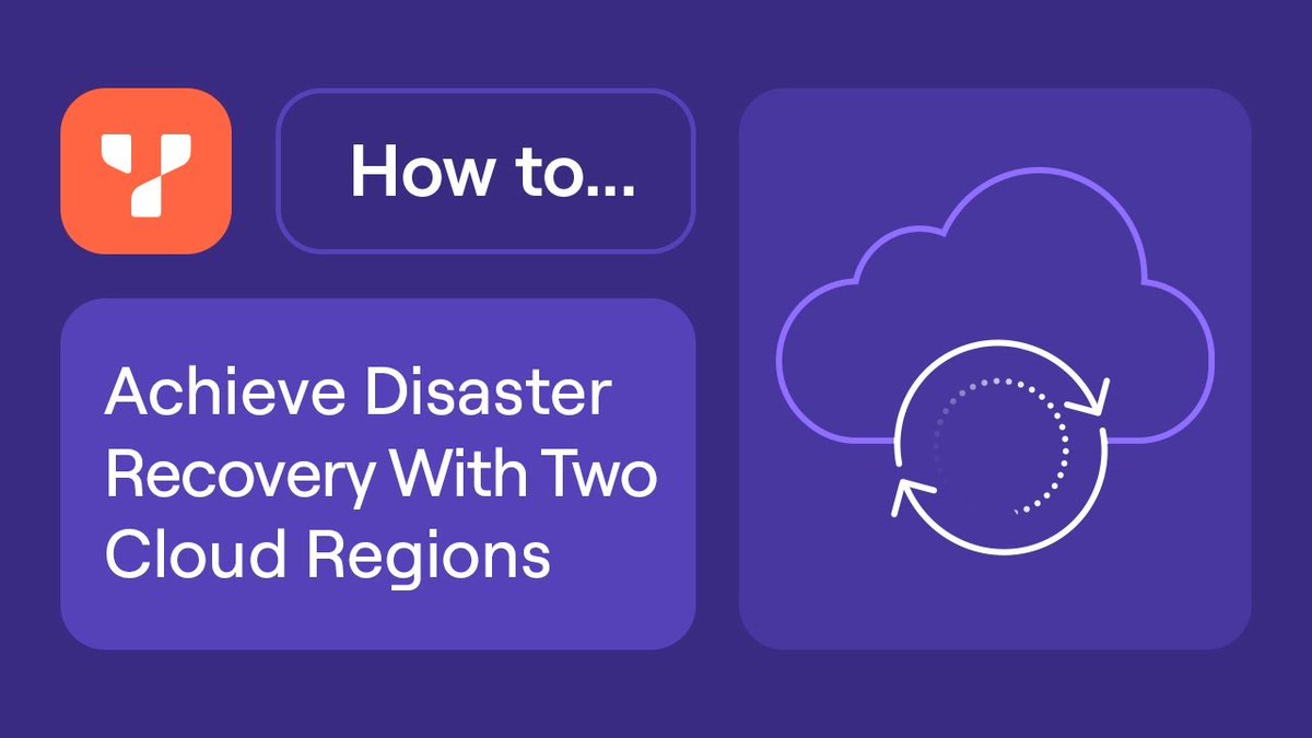 Check out this new step-by-step guide from @Yugabyte expert @denismagda, which demonstrates how you can achieve and test #disasterrecovery by running #YugabyteDB in a configuration with two cloud regions.⬇️ hubs.ly/Q02yvStq0 #postgresql #HA #outage #multicloud