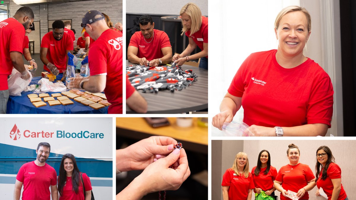 SantanderUSA's tweet photo. Recently during our National Sales Meeting attendees set aside time to volunteer with amazing local organizations to assemble backpacks, hygiene kits, shelter blankets, lunch kits and paracords. #SCintheCommunity https://t.co/EikjjycE7N