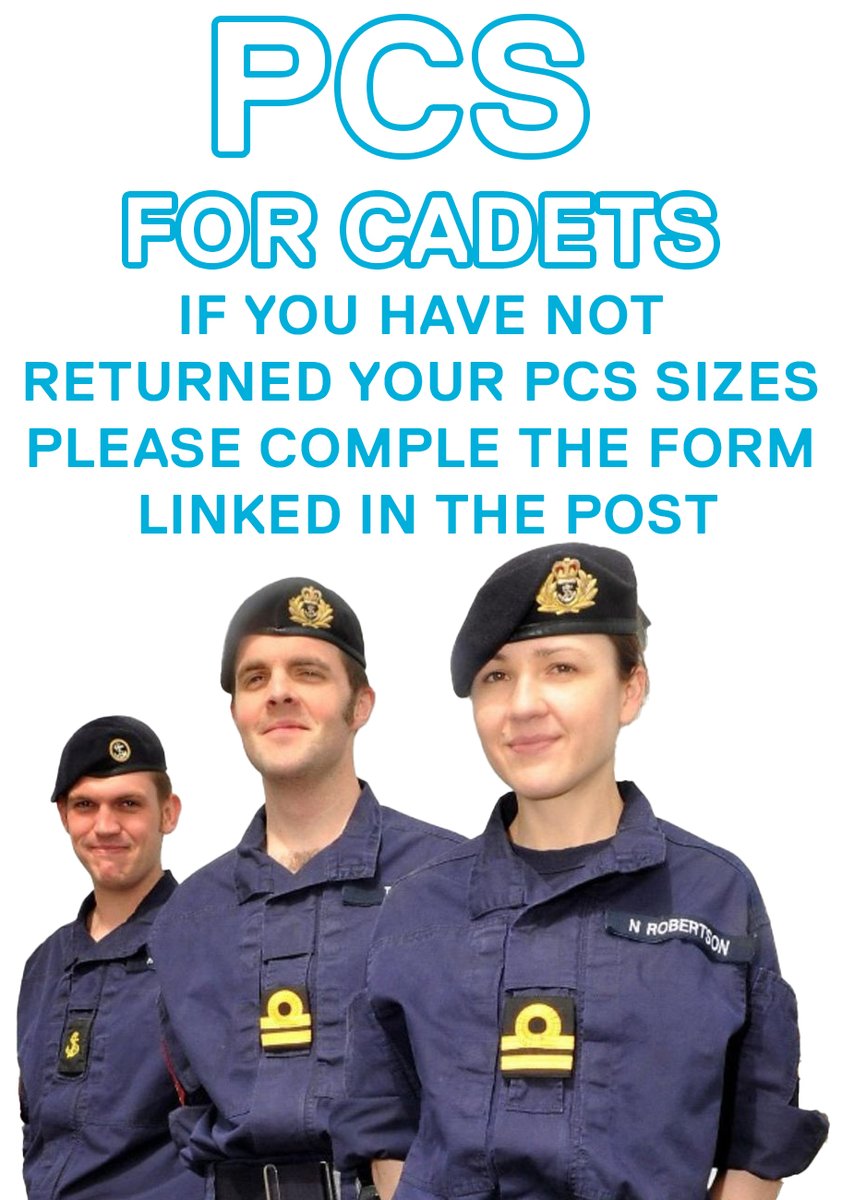 SwanseaSCC's tweet photo. Link to complete form - https://t.co/hemMfBCiln

Sizes need to be with us by Thu 30th May.

This form does not need to be completed by Junior Sea Cadets. https://t.co/ojR6noi0Io