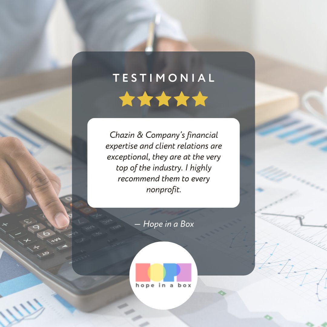 Thank you, Hope in a Box, for the glowing testimonial! We're thrilled to hear about your positive experience with Chazin & Company. We're glad we could assist you with migrating your financials to QuickBooks Online and provide you with exceptional service. hubs.la/Q02ykZ4S0