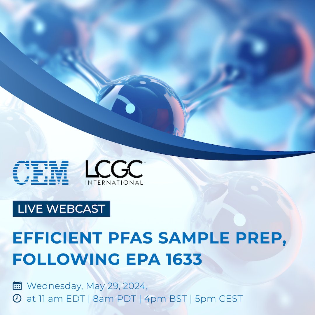 🔬 Don't miss out on our exclusive webinar TOMORROW discussing PFAS analysis following the EPA's approval of method 1633! Learn how to seamlessly incorporate #PFAS testing into your lab protocol. Secure your spot now: ow.ly/uxP250RYoZb #PFASanalysis #PFASWebinar