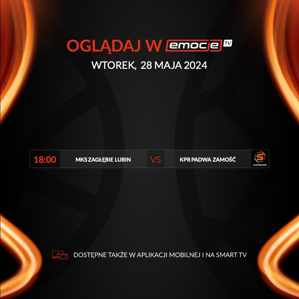 O 18:00 drugi mecz barażowy <a href="/orlen_superliga/">ORLEN Superliga</a>, w którym zagrają <a href="/MKS_ZL/">KGHM MKS Zagłębie Lubin</a> oraz <a href="/MKSPadwa/">Padwa Zamość</a> ! 🔥