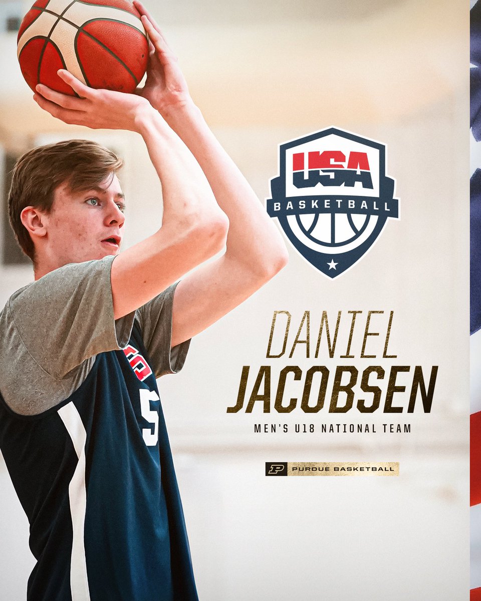 Another one in the 🔴⚪️🔵. 

@d_jacobsen23 named to @usabasketball U18 National Team.