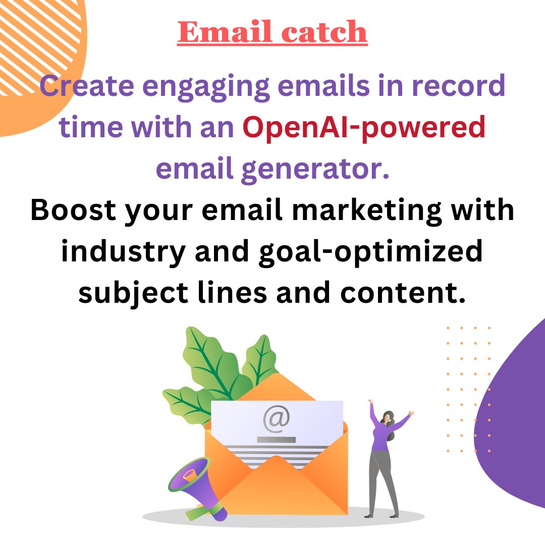 emailcatch's tweet photo. An affordable, easy platform to send emails, grow your list, and automate communication.

#emailmarketing #ai #emailtool #landingpages #digitalmarketing https://t.co/DV3c1mJAIX