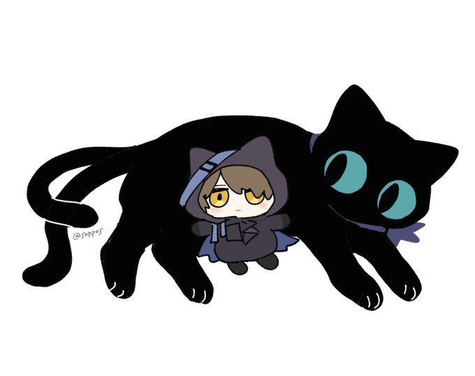 「黒猫 ショートヘア」のTwitter画像/イラスト(新着)