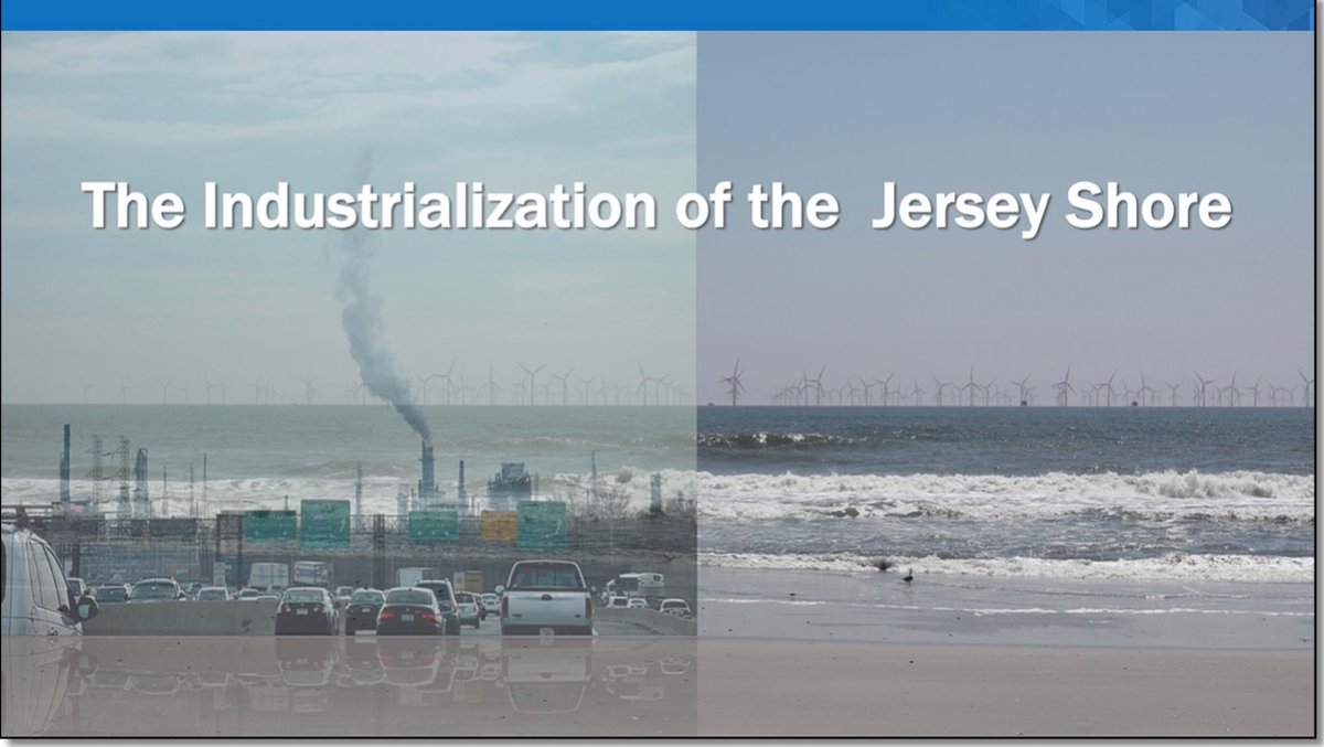 Listen up NJ! Your new ocean view in LBI: 357 towering #OSW turbines, each 1,048 feet tall, will mar our pristine shoreline. Say goodbye to the serene night sky, replaced by bright red blinking lights, & expect the ocean breeze to be reduced by 25%. GET Involved now before
