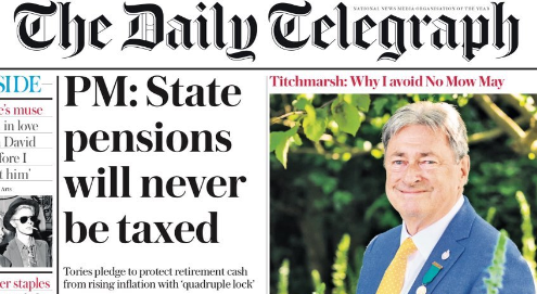 This headline is simply wrong. 1.5mn pensioners already have a state pension above the tax threshold in 2023/24 and this year it will be more - well over 2 million I estimate.