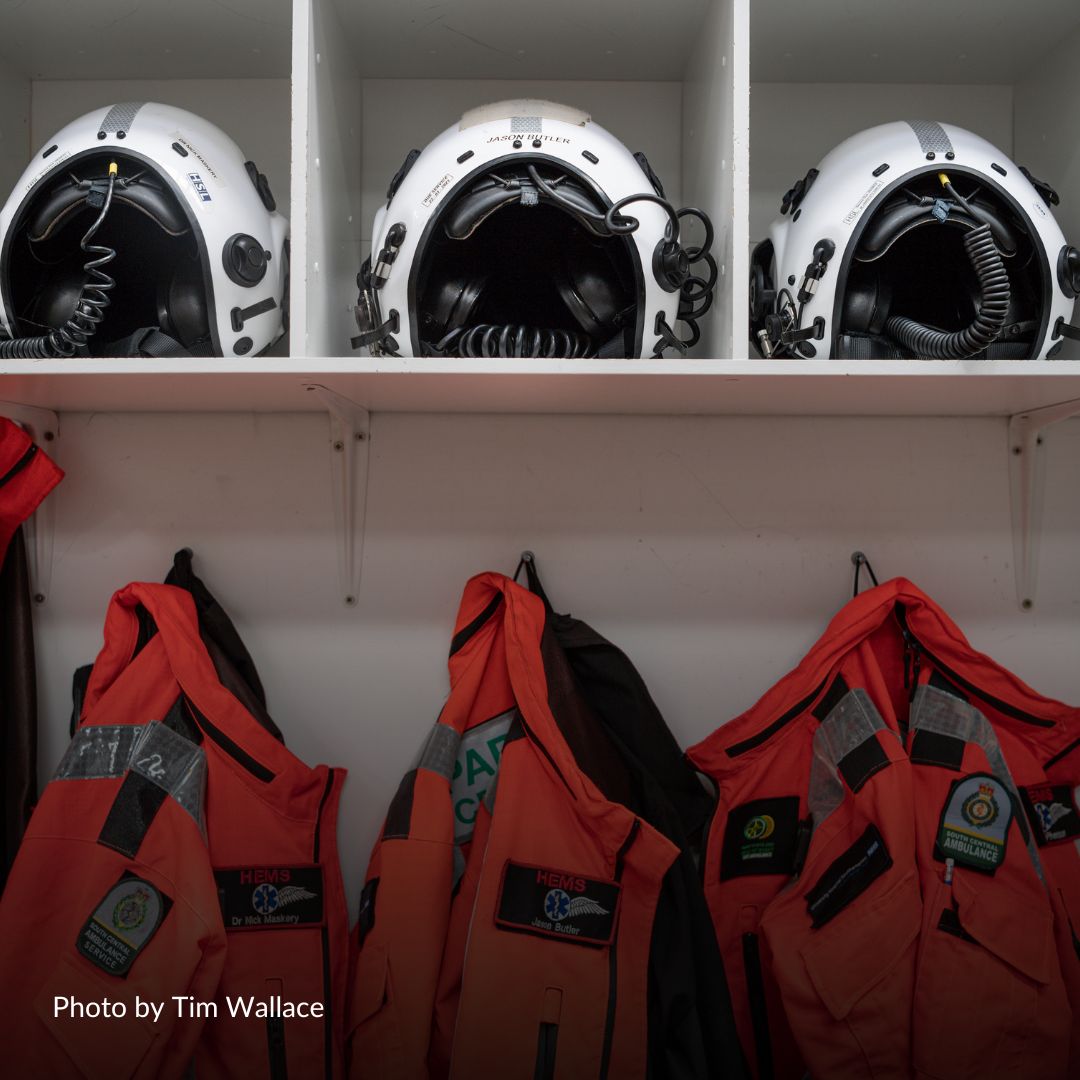 🚁 Behind the Scenes: Helmets at the Ready! In the fast-paced environment, every second counts, and the availability of vital equipment guarantees smooth operations. #AirAmbulancesUK #AirAmbulances #BehindTheScenes #SafetyFirst