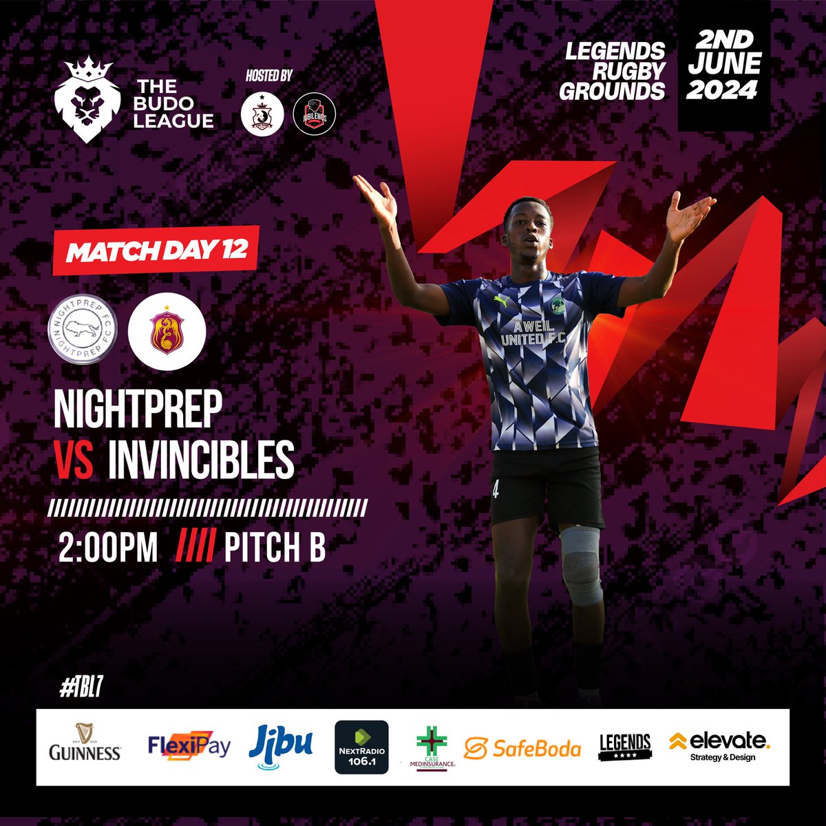 TheBudoLeague's tweet photo. @BIFA_2016 @basunzi @quadballo @PB_budo14 @KBallo19 @Galacticos_15 @BudoCenturions @DujayFc @jubilewos @TeamMassape @end_game13 @Uglymen9 @stanbicug @ZIMBAZ06 #TBLFriendly Alert 🚨
• @TrotBallo2020 take on the HornBills 💪
• @NightPrep2022 take on @TheMacosLeague side, Invicibles
#TBL7 https://t.co/pbyAi0I3VK
