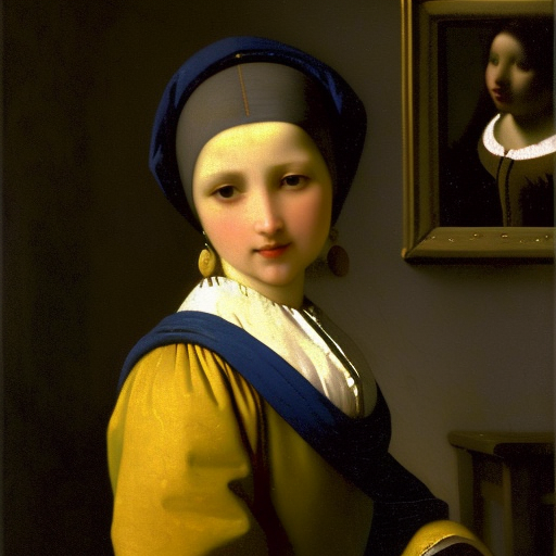 Vermeer AI Museum exhibition #vermeer #AI #AIart #AIartwork #johannesvermeer #painting #フェルメール #現代アート #現代美術 #当代艺术 #modernart #contemporaryart #modernekunst #investinart #nft #nftart #nftartist #closetovermeer Girl with earrings